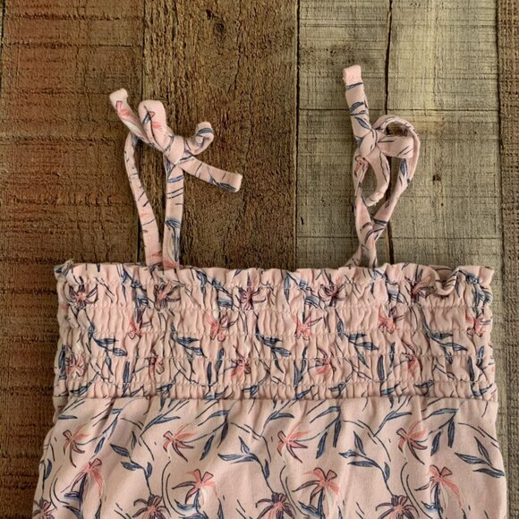 Isaac Mizrahi Pink Floral Cami Romper One Piece with snap leg closure - 12M - Picture 2 of 8